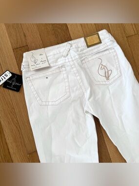 Vintage Baby Phat Jeans Deadstock White Size 5 Kimora Lee Low Rise Bootcut White